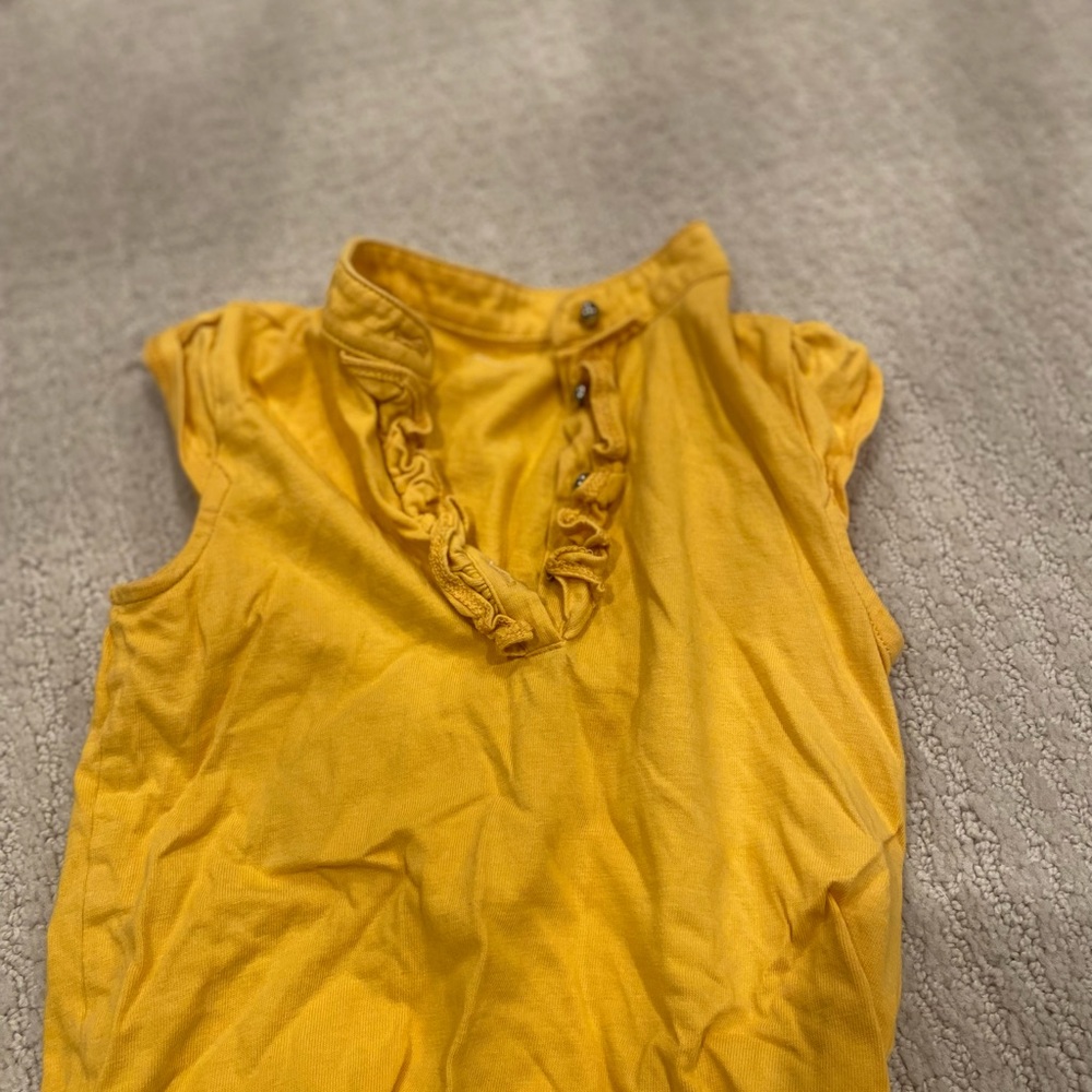 Janie and Jack Yellow Ruffle Top